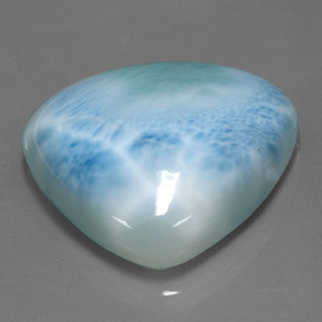 55.13캐럿 천연 그린 블루 라리마, 트릴리언, 29.2×28.5 mm, 불투명체