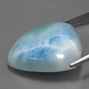 55.13캐럿 천연 그린 블루 라리마, 트릴리언, 29.2×28.5 mm, 불투명체