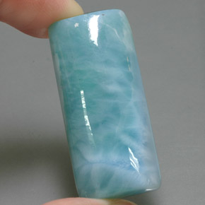 60.74캐럿 천연 그린 블루 라리마, 바게트, 39.5×17.8 mm, 불투명체