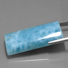 67.95캐럿 천연 블루 라리마, 바게트, 38×19.7 mm, 불투명체