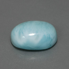 7.33캐럿 천연 블루 라리마, 타원형 컷, 14.1×10.1 mm, 불투명체