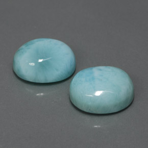 캐럿 천연 블루 라리마 보석, 타원형 컷, 12.2×10.1 mm, 불투명체