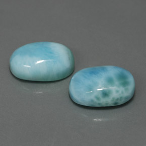 캐럿 천연 블루 라리마 보석, 타원형 컷, 14.1×10.2 mm, 불투명체