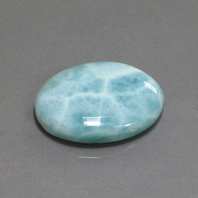 15.50캐럿 천연 블루 라리마, 타원형 컷, 22×16.3 mm, 불투명체