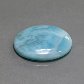 14.10캐럿 천연 블루 라리마, 타원형 컷, 22.3×16.1 mm, 불투명체