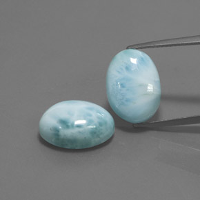 캐럿 천연 블루 라리마 보석, 타원형 컷, 14.2×10.2 mm, 불투명체