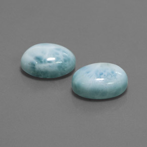 캐럿 천연 블루 라리마 보석, 타원형 컷, 14.2×10.2 mm, 불투명체