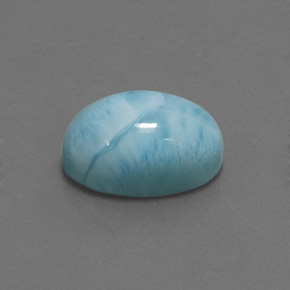 7.87캐럿 천연 블루 라리마, 타원형 컷, 14×10 mm, 불투명체