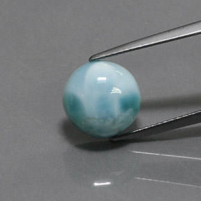 4.26캐럿 천연 블루 라리마, 라운드 컷, 10.22 mm, 불투명체