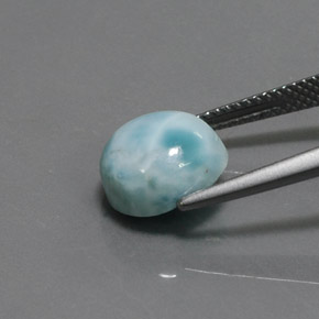 4.26캐럿 천연 블루 라리마, 라운드 컷, 10.22 mm, 불투명체