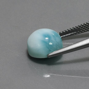 5.15캐럿 천연 파란색 라리마, 라운드 컷, 불투명체