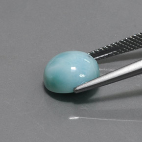 4.16캐럿 천연 파란색 라리마, 라운드 컷, 불투명체