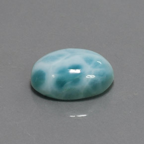 6.91캐럿 천연 블루 라리마, 타원형 컷, 14.1×10.1 mm, 불투명체