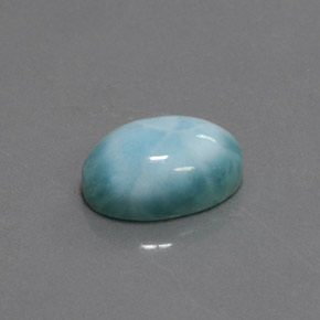 7.08캐럿 천연 블루 라리마, 타원형 컷, 14.2×10.2 mm, 불투명체