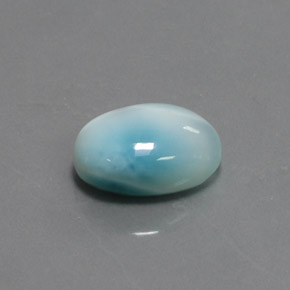 7.44캐럿 천연 블루 라리마, 타원형 컷, 14.2×10.3 mm, 불투명체