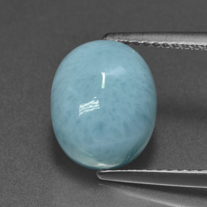 4.71캐럿 천연 블루 라리마, 타원형 컷, 11.1×9.1 mm, 불투명체