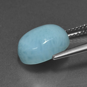 4.71캐럿 천연 블루 라리마, 타원형 컷, 11.1×9.1 mm, 불투명체