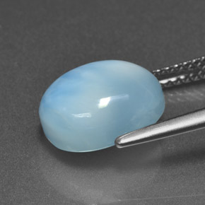 4.80캐럿 천연 블루 라리마, 타원형 컷, 11×9.2 mm, 불투명체