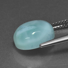 4.70캐럿 천연 파란색 라리마, 타원형 컷, 불투명체