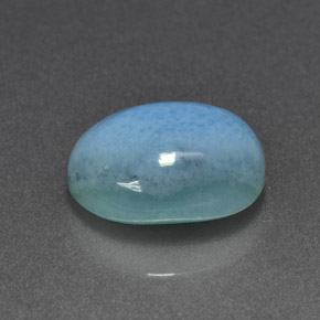 5.04캐럿 천연 블루 라리마, 타원형 컷, 12.1×9.8 mm, 불투명체