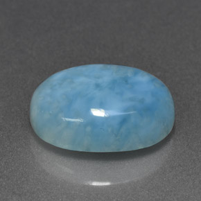 6.88캐럿 천연 블루 라리마, 타원형 컷, 14.2×10.1 mm, 불투명체