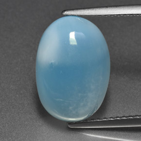 7.11캐럿 천연 블루 라리마, 타원형 컷, 14.2×10 mm, 불투명체