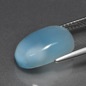 7.11캐럿 천연 블루 라리마, 타원형 컷, 14.2×10 mm, 불투명체