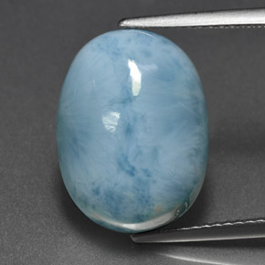 11.25캐럿 천연 블루 라리마, 타원형 컷, 16×12.1 mm, 불투명체