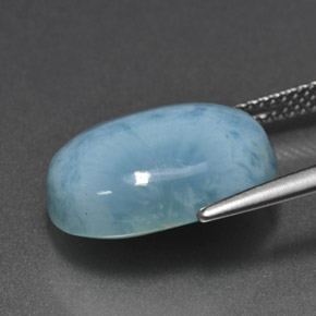 11.25캐럿 천연 블루 라리마, 타원형 컷, 16×12.1 mm, 불투명체