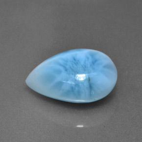 5.87캐럿 천연 블루 라리마, 배 모양, 13.9×10.2 mm, 불투명체