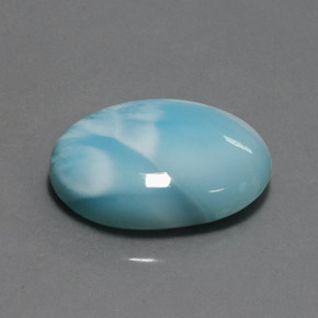 15.80캐럿 천연 블루 라리마, 타원형 컷, 20.2×15.2 mm, 불투명체