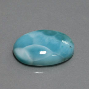 14.23캐럿 천연 블루 라리마, 타원형 컷, 20.3×15 mm, 불투명체
