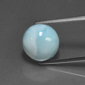 6.93캐럿 천연 블루 라리마, 라운드 컷, 12.11 mm, 불투명체