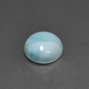 6.93캐럿 천연 블루 라리마, 라운드 컷, 12.11 mm, 불투명체