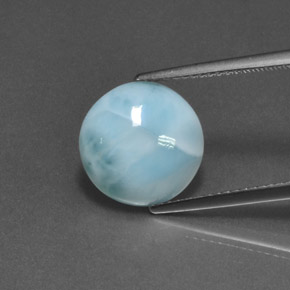 4.55캐럿 천연 블루 라리마, 라운드 컷, 11.85 mm, 불투명체