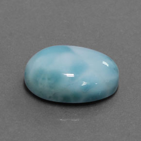 6.15캐럿 천연 블루 라리마, 타원형 컷, 14×10 mm, 불투명체