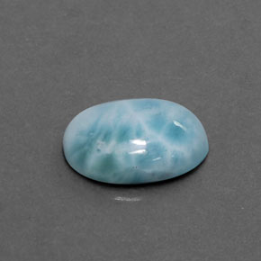 3.07캐럿 천연 블루 라리마, 타원형 컷, 12.1×9.4 mm, 불투명체