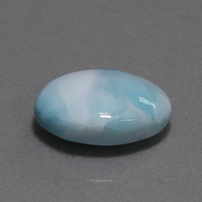 5.54캐럿 천연 블루 라리마, 타원형 컷, 14.2×10.2 mm, 불투명체