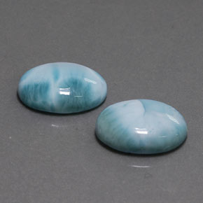 캐럿 천연 블루 라리마 보석, 타원형 컷, 14.2×10.2 mm, 불투명체