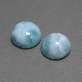 캐럿 천연 블루 그린 라리마 보석, 라운드 컷, 11.86 mm, 불투명체