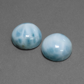 캐럿 천연 그린 블루 라리마 보석, 라운드 컷, 11.92 mm, 불투명체