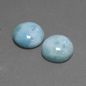 캐럿 천연 그린 블루 라리마 보석, 라운드 컷, 12.01 mm, 불투명체