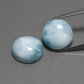 캐럿 천연 블루 그린 라리마 보석, 라운드 컷, 12.10 mm, 불투명체