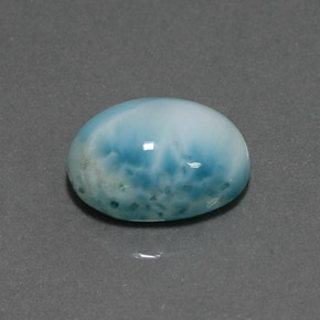 7.36캐럿 천연 블루 라리마, 타원형 컷, 13.9×10 mm, 불투명체