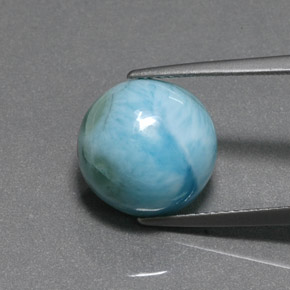 8.01캐럿 천연 블루 라리마, 라운드 컷, 11.87 mm, 불투명체