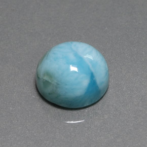 8.01캐럿 천연 블루 라리마, 라운드 컷, 11.87 mm, 불투명체