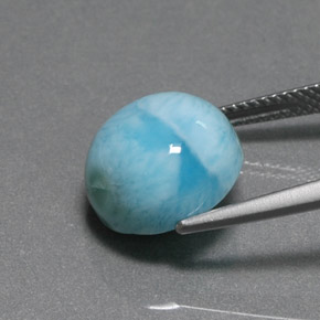 8.01캐럿 천연 블루 라리마, 라운드 컷, 11.87 mm, 불투명체