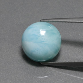 7.65캐럿 천연 블루 그린 라리마, 라운드 컷, 12.06 mm, 불투명체