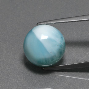 8.88캐럿 천연 블루 그린 라리마, 라운드 컷, 11.76 mm, 불투명체