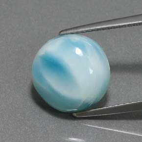 6.42캐럿 천연 블루 라리마, 라운드 컷, 11.79 mm, 불투명체